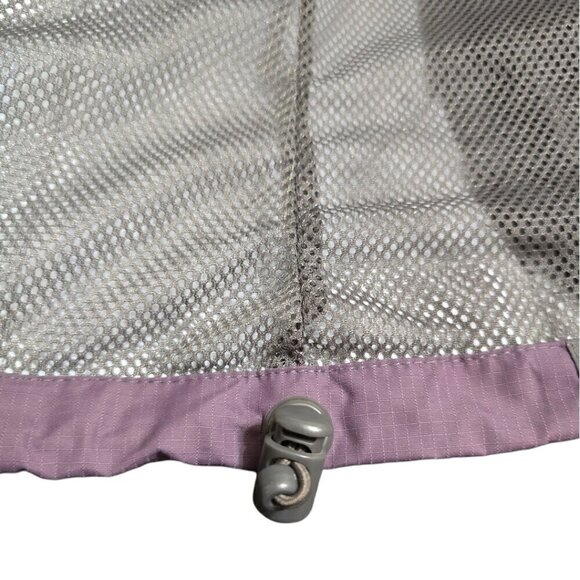 Coleman Purple & Gray Nylon Hooded Windbreaker Rain Jacket Sz S/M - Picture 13 of 13